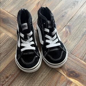 Vans Kids Black and White High-Top Sneakers